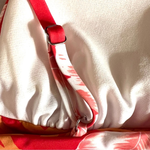 Hurley Floral Bikini Set Red/Orange Multi Size Medium - Picture 7 of 15